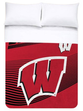Wisconsin Badgers NCAA Super Soft Lightweight Fleece Blanket-AB0GXWY2RW92
