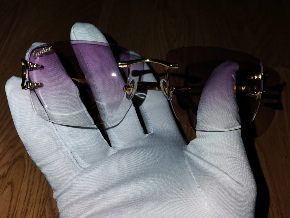 Gafas de sol Cartier vintage sin montura usadas gafas fred GRAN C decoración Gafas Foto 4 de 4