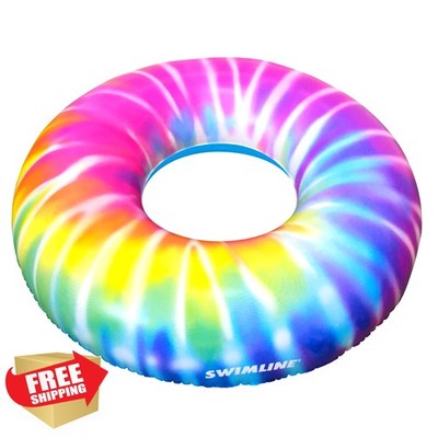 Swimline Tie Dye Spiral Inflatable Pool Ring Float