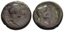 FITZ Thessaly Bronze Thessalian League Domitian with Domitia @NZT1216