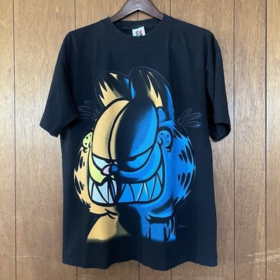 Vintage Signal 1994 Garfield Blackout Shadow Single Stitch T-Shirt Black Size XL