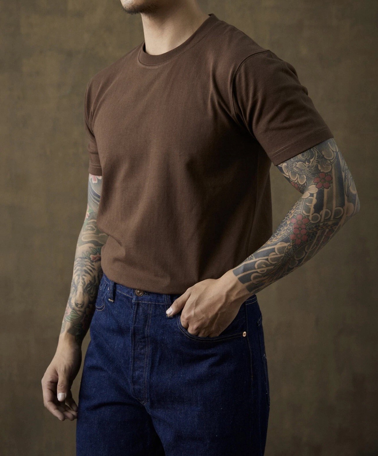 Bronson Non Stock Tubular T-Shirt L 💯% cotton LOT OF 3 Brown, Beige, White