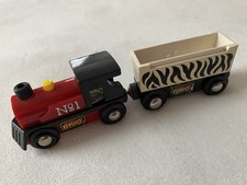 Brio Lights  Sounds Train Steam Engine  Zoo Car Fits Brio/Thomas Tracks Rare