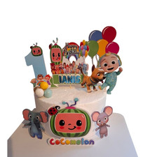Cocomelon Cake Topper | Personalised Name & Age | Birthday Cake Decoration