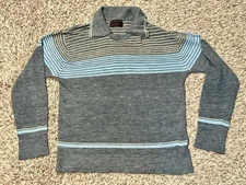 Vintage Richman Brothers Full Fashioned Knit Pullover Collared Sweater Mens M