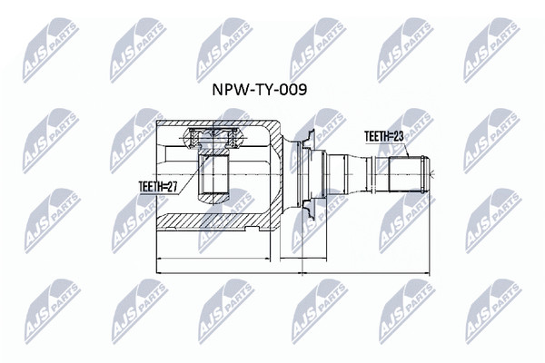 NTY Gelenksatz Antriebswelle NPW-TY-009 FüR Toyota RAV 2 4WD ACA21 ACA20 CLA20_-image