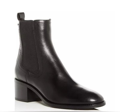 WOMEN'S AQUATALIA JEMMA WEATHERPROOF BLOCK HEEL CHELSEA Boots BLACK US 9.5 M