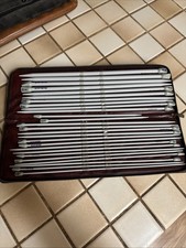 Vtg Susan Bates Knitting Needles Complete Set w/Original Zippered Case