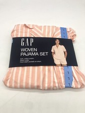 Gap Women's Lightweight Relaxed Fit 2-Piece Woven Pajama Set Size L Orange