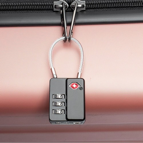Anti-theft 3 Digit Combination Lock Zinc Alloy Wire Rope Padlock Travel - Picture 5 of 10