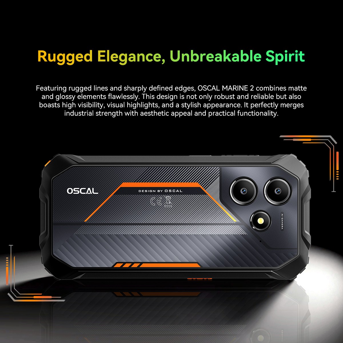 Blackview OSCAL MARINE 2 AI Rugged Smartphone 24GB+256GB 11000mAh Android 15