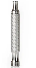 CNC 316L Stainless Steel Razor Handle Only Plaid Design Upgrade Your Safety Razo