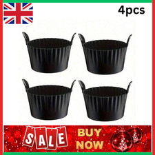 Silicone Egg Poacher Ramekins Moulds for Air Fryer Bakeware Cups black 4pcs