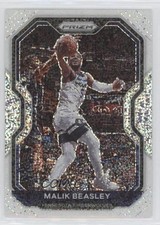 2020-21 Panini Prizm White Sparkle Prizm Malik Beasley #102 3wu