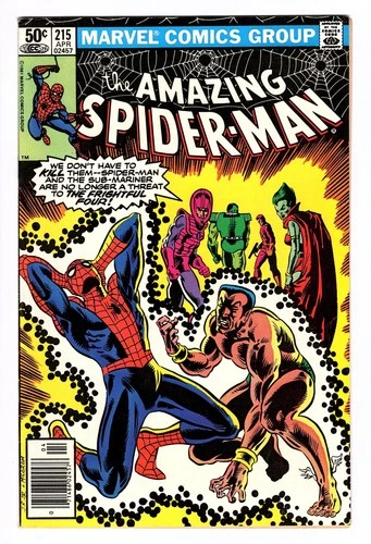 Amazing Spider-Man #215 VF Marvel 1981 Sub-Mariner NEWSSTAND COMBINED SHIPPING!