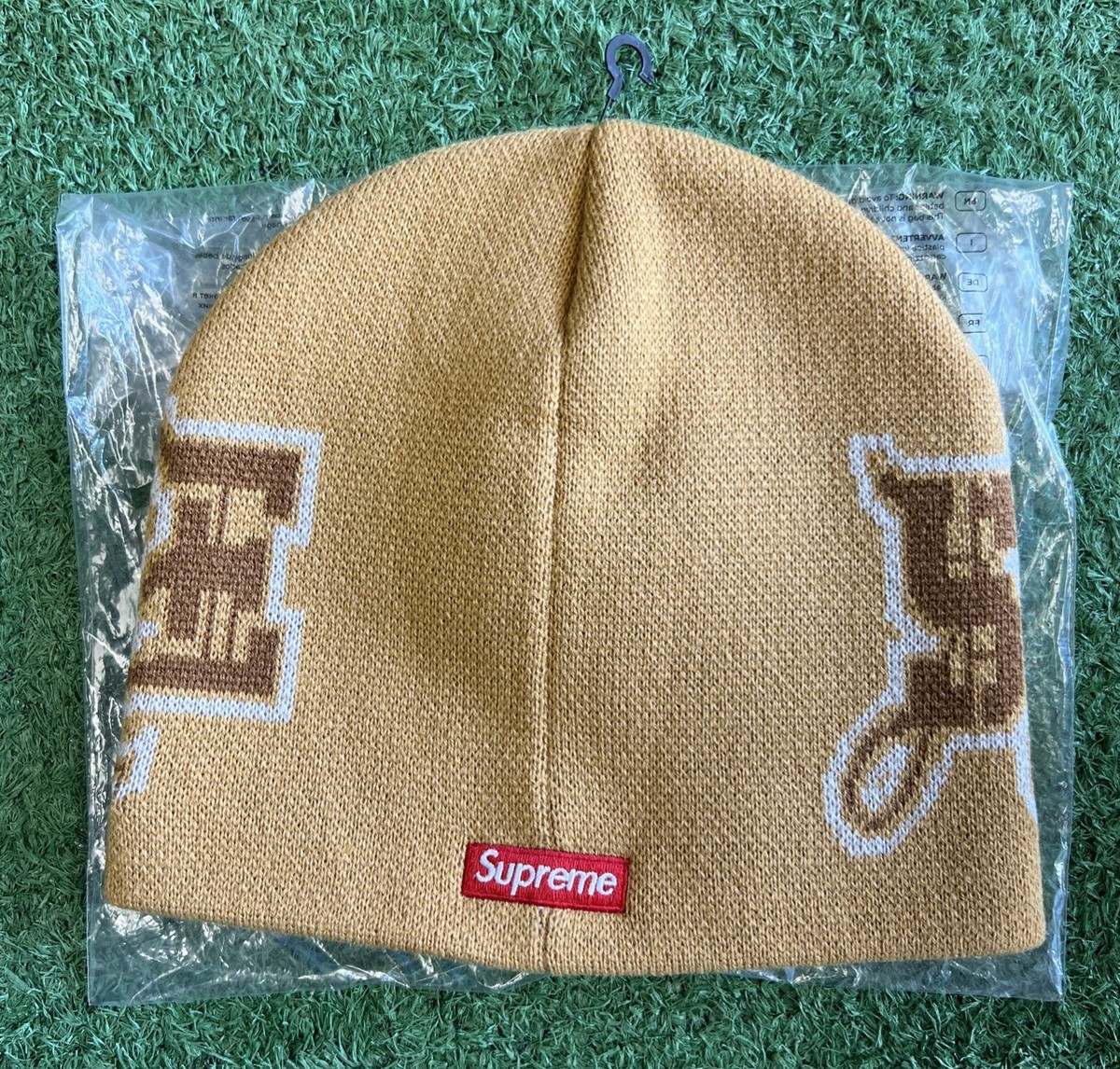 NWT Supreme New Era Outline Beanie Brown FW25 One Size Fit All