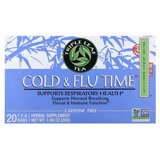 Triple Leaf Tea COLD FLU TIME Caffeine Free 20 Tea Bags 1.06oz box