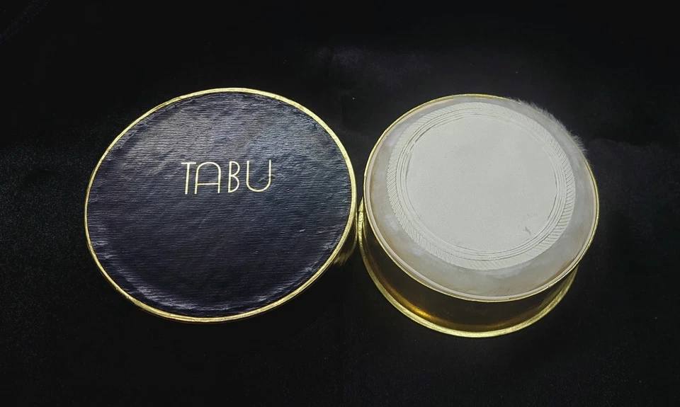 Polvo de polvo perfumado TABU vintage nuevo stock antiguo 2,5 oz  Foto 3 de 4