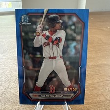 2026 Franklin Arias Bowman Chrome Blue Ray Wave Refractor RC #BCP-27 Red Sox