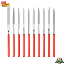 10PCS Diamond Needle File Set – 3×140mm Mini Files for Metal & Glass