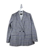 Talbots Women's Hommes Glen Plaid Blazer Lined Size 8 Career Business Blazer