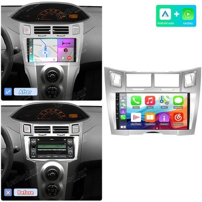 Autoradio Android 15 Für Toyota Yaris Vizi 2005-2011 Carplay BT Navi GPS WIFI