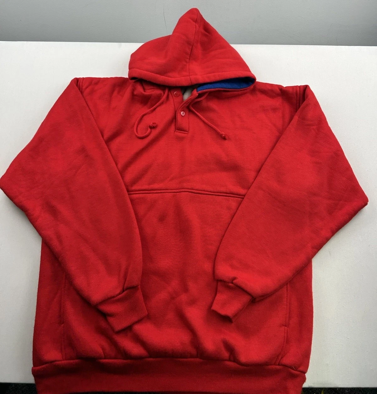MacGregor Thermal Lined Hoodie Mens Large Red Blue Pocket Vtg Grunge Henley
Opens in a new window or