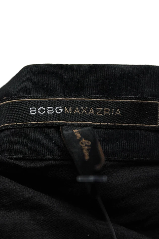 Falda BCBGMAXAZRIA Mujer Seda Plisada Línea A Negra Talla M Foto 4 de 4