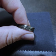 Handmade Ring Size 10 2000 New Hampshire State Quarter Jewelry Patina Coated