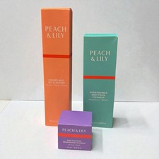 Peach Lily Double Cleanse Set Pure Radiance Eye Cream New 3pc