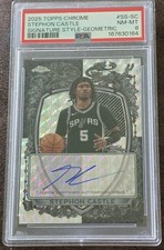 Stephon Castle 2025-26 Topps Chrome Signature Style Geometric #SS-SC Auto PSA 8