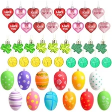108 pcs easter tree decorations heart hanging ornaments st. patrick's 