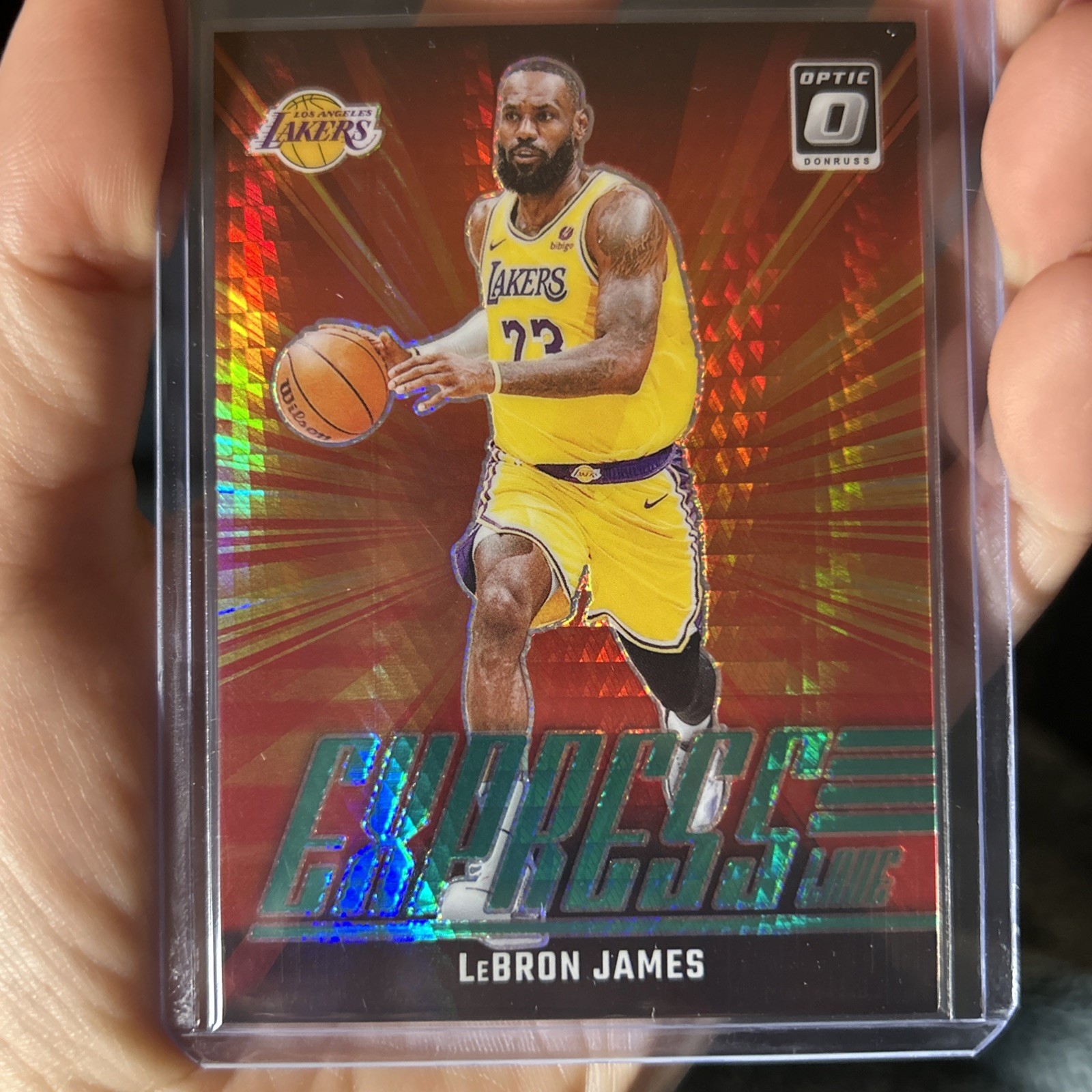 2024-25 Panini Donruss Optic - Express Lane LeBron James Green Hyper Prizm /249