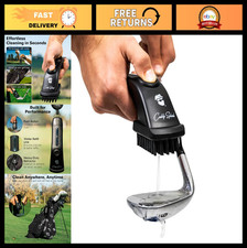 Caddy Splash Golf Club Brush Pro with Water- Heavy Duty Retractable Clip- Push B