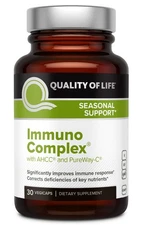 Quality of Life Immuno Complex – Includes AHCC Mushroom Extract, Vitamin C, V...