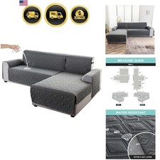 Sectional Couch Covers for Dogs L Shaped Sofa Covers Chaise Lounge Cover Reve...