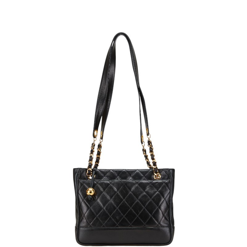 Chanel Black Lambskin Matelasse Shoulder Bag r7_0616