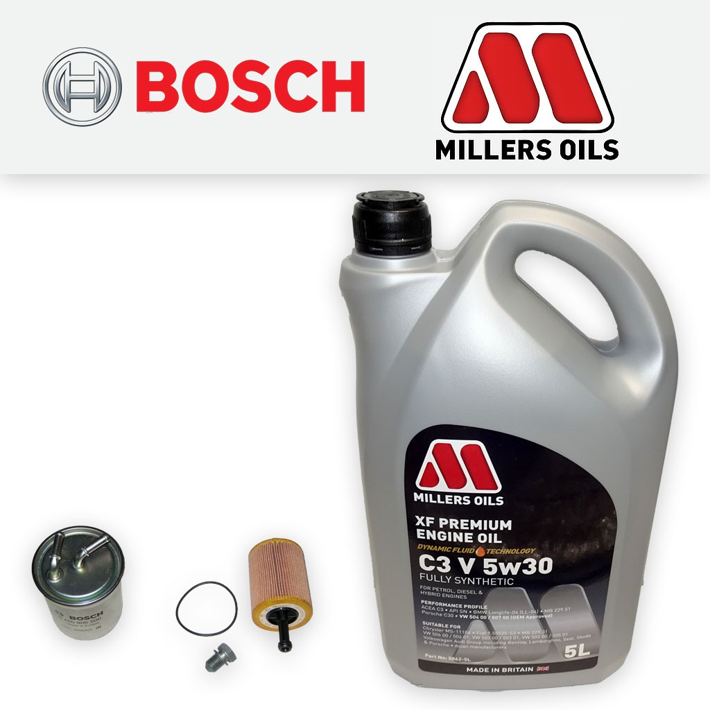 SERVICE KIT for SKODA ROOMSTER (5J) 1.4 TDI OIL FUEL FILTERS +5w30 OIL 2006-2010