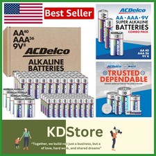 84 Pack Alkaline Batteries Combo AA AAA 9V Long Lasting Power Home Office 0.58 per gallon