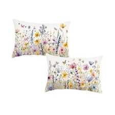 Spring Summer Throw Pillow Covers 12x20 Inch Set of 2 20" x 12" Pack of 2 