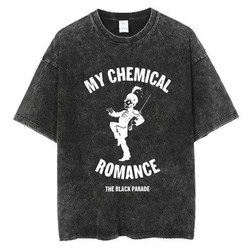 My Chemical Romance Black Parade Punk Hip Hop Oversized T Shirt Men Women - Picture 11 of 15