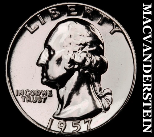 1957 Silver Washington Quarter - Choice Gem Proof  Lustrous  #G9639