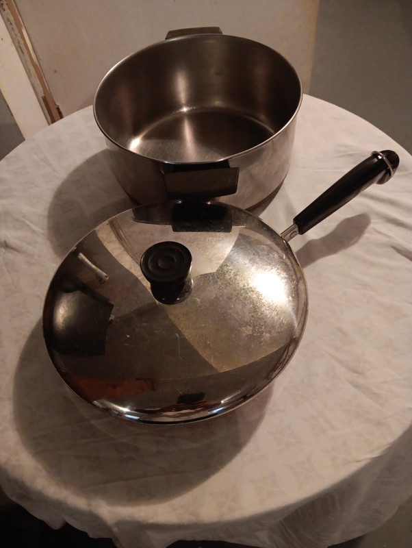 Revere Ware Copper Bottom Pans 2qrt Pan And 9in Frying Pan W Lid