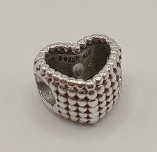 Ciondolo Charm Originale Pandora Argento S925 Cuore Sfere Pallinato 