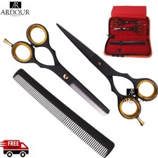 Professional Barber Hair Cutting Thinning Scissors Shears Salon Set Comb Kit