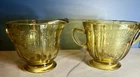 Federal Glass Madrid Amber Depression Glass Cream & Sugar Set 1930s Vintage