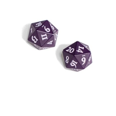 Heavy Metal Dice d20 Vivid Midnight Plum (2 count)