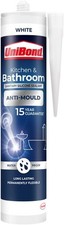 Unibond Silicone Sealant Anti Mould Unibond for Mould Kitchen & Bathroom White