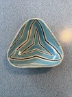 Red Wing Hand Painted Triangle Bowl Blue M-1535