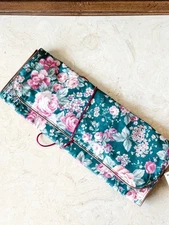 Vintage Floral Travel Makeup Case